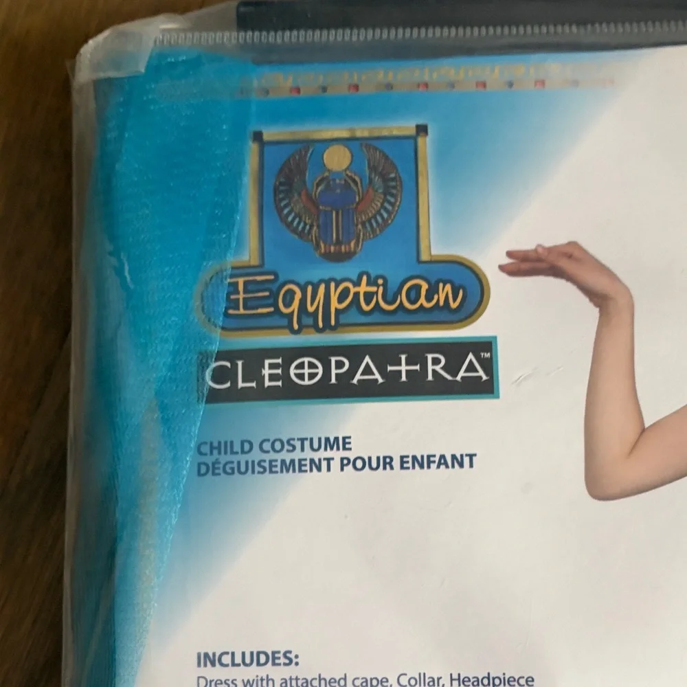 Rubie's Cleopatra Kids Costume - Cream and Teal NWT MEDIUM - Picture 3 of 3